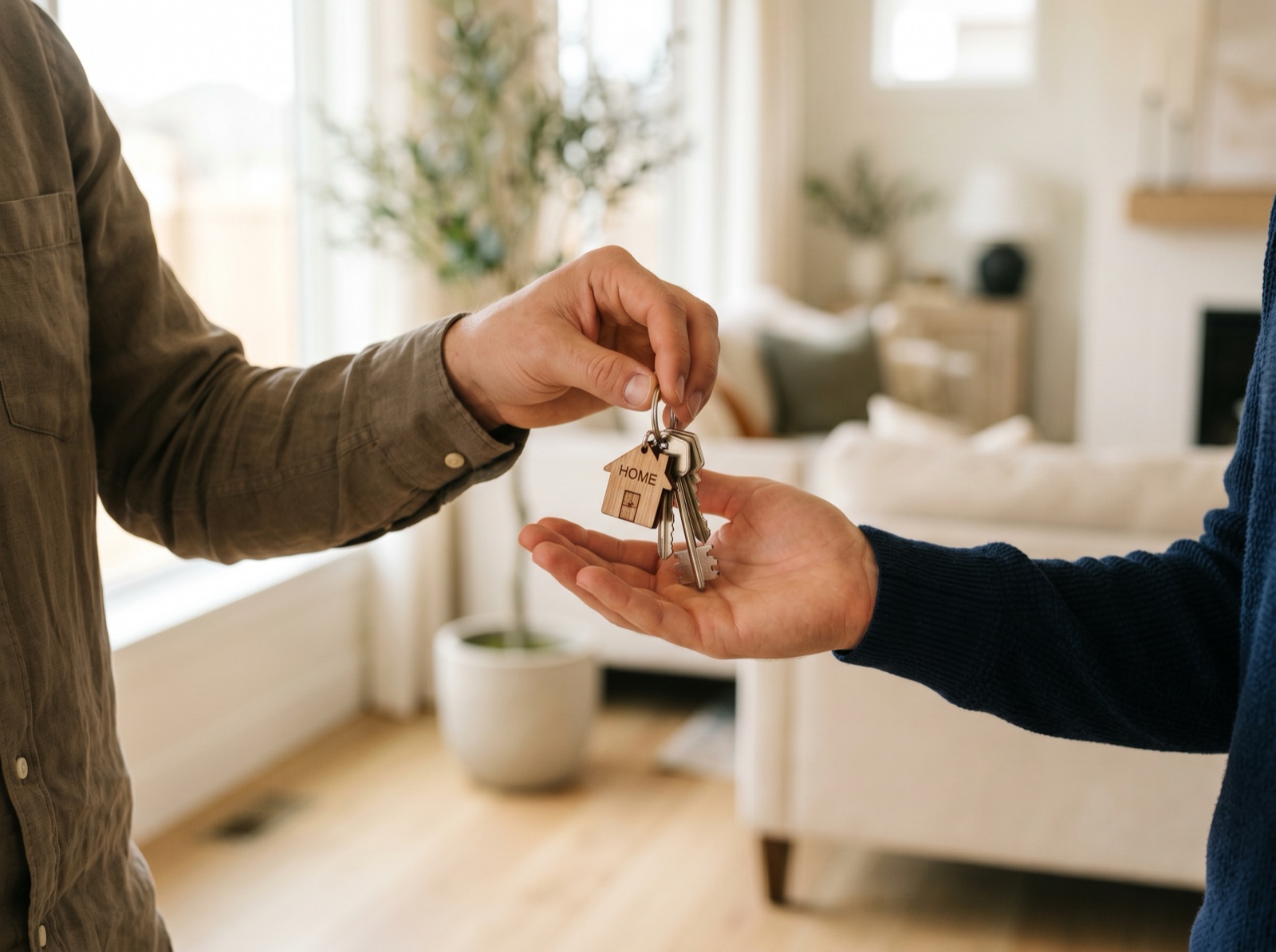Handing over the keys to a new home